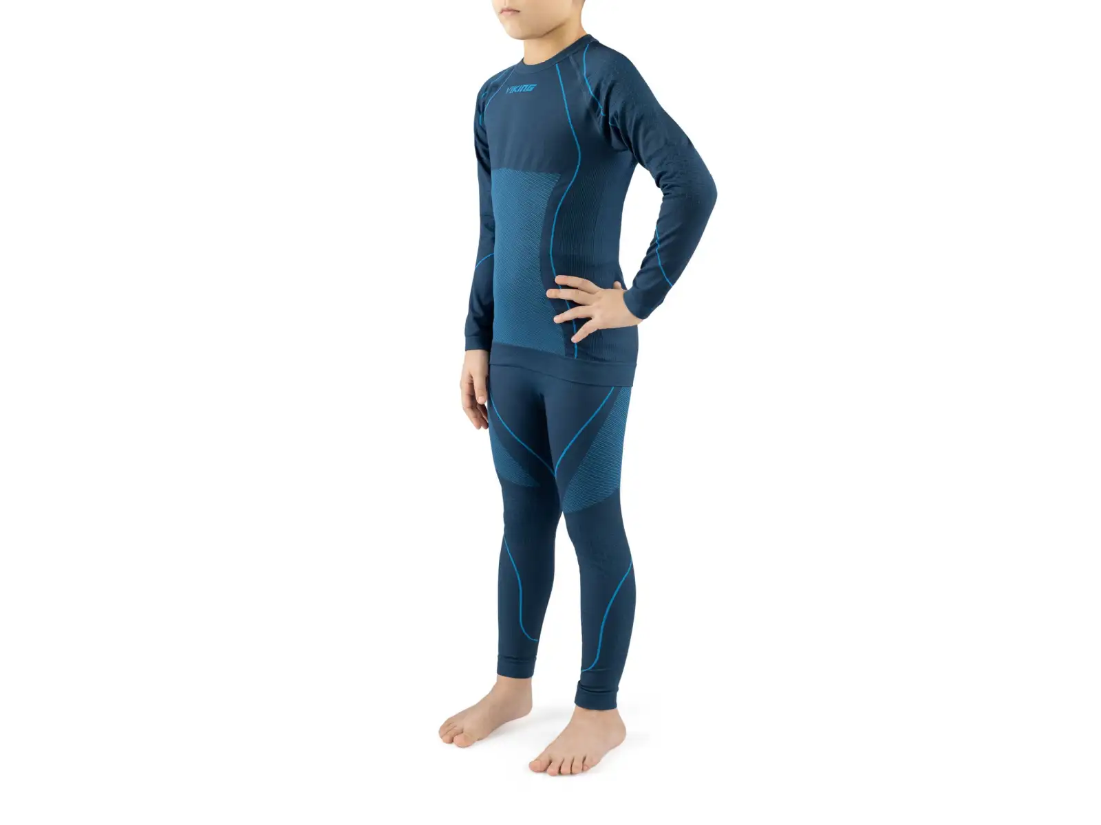 Viking Skido dziecięcy zestaw termoaktywny Navy Blue