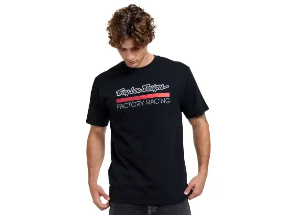 Troy Lee Designs Factory Racing męska koszulka krótki rękaw Black/Red