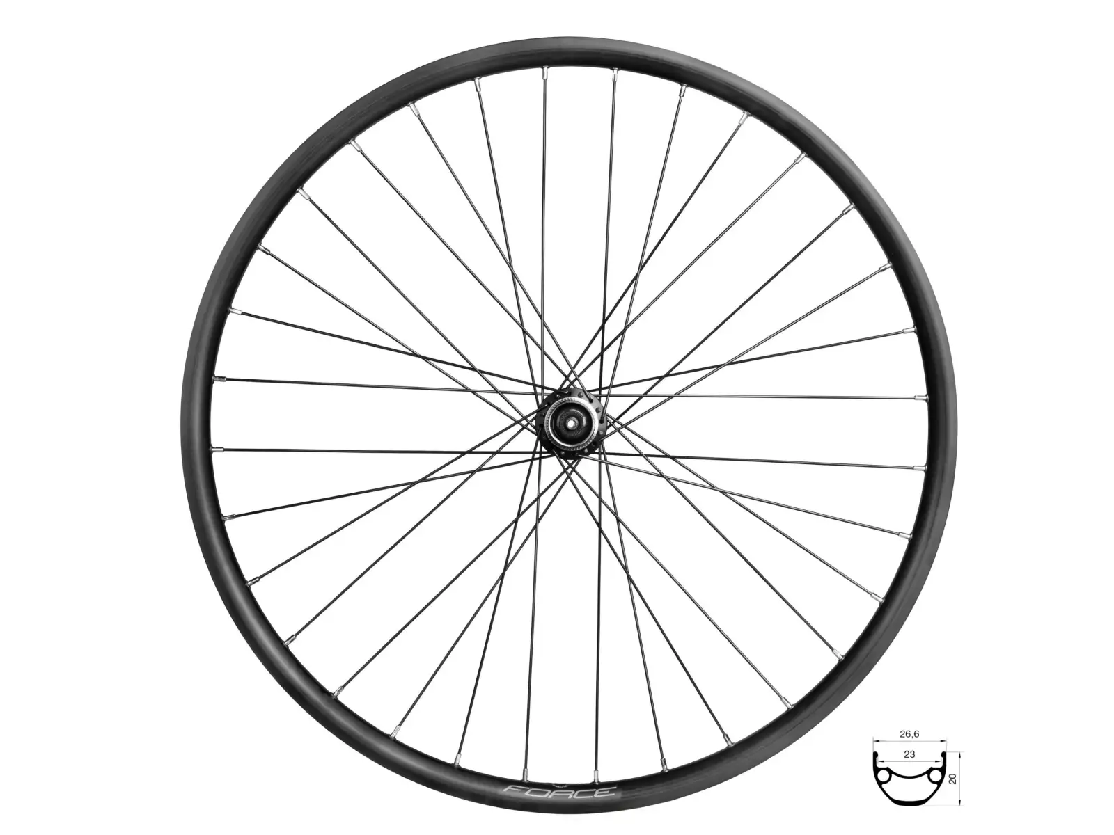 Force XC Disc 559x23 przednie koło szprychowe TX505-CL 32 otworów