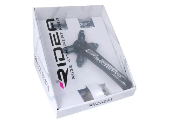 Ridea R491 szosowe korby AL+tytan 175 mm czarna/biała bez tarcz