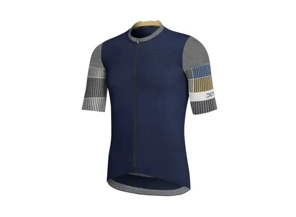 Dotout Stripe męska koszulka krótki rękaw Melange Blue