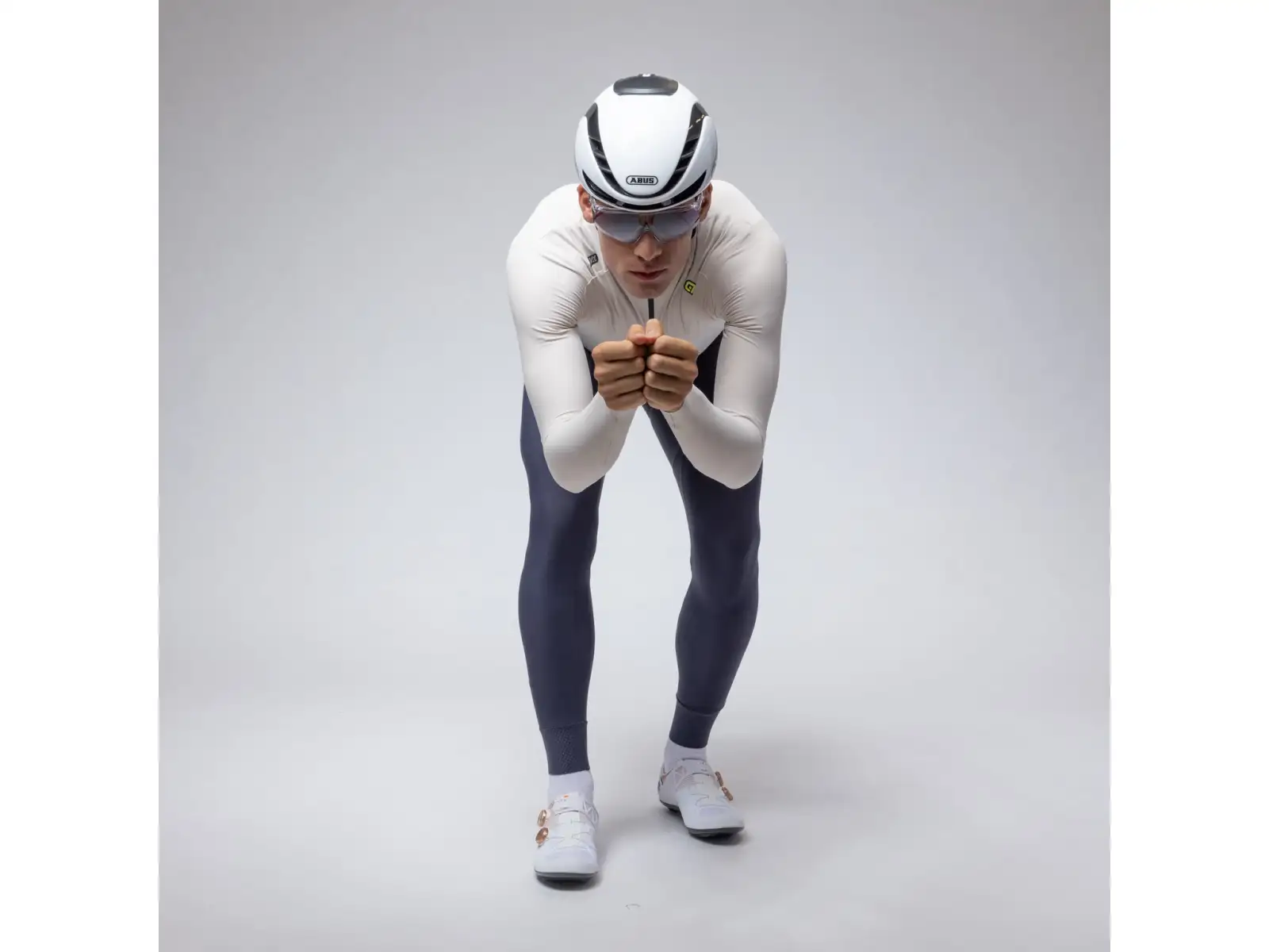 Alé R-EV1 Warm Race męska ocieplana koszulka kolarska Stone