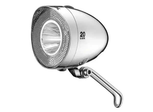 XLC Retro LED przednie światło srebrna