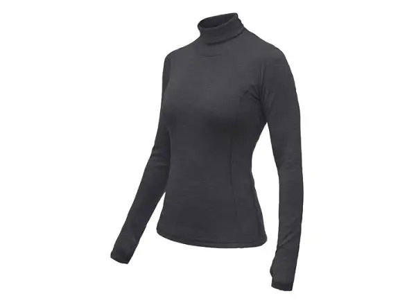 Sensor Merino Bold Roll Neck damska koszulka długi rękaw Anthracite Gray