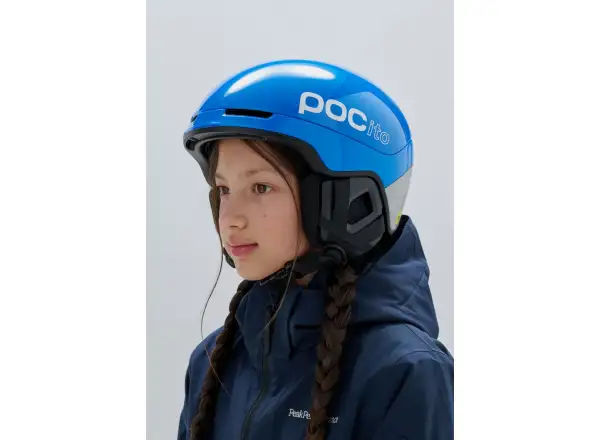 POC POCito Obex dziecięcy kask narciarski Fluorescent Blue
