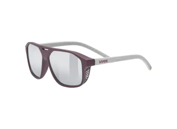 Uvex dziecięce sportowe okulary Cosmic Cranberry - Grey Matt/Mir. Silver