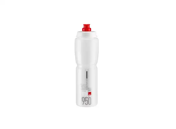 Elite Jet bidon 950 ml przezroczysty/czerwone logo