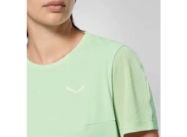 Salewa Dry'Ton Hybrid damska koszulka z krótkim rękawem Pastel Green
