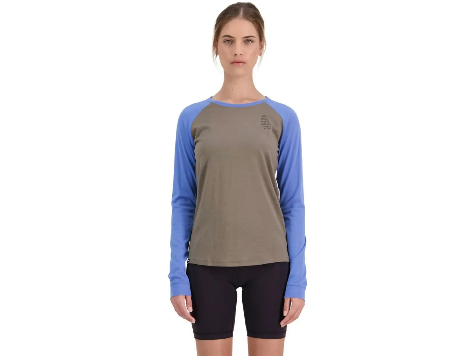 Mons Royale Icon Raglan WMNS damska koszulka dlugi rekaw Walnut/Cornflower
