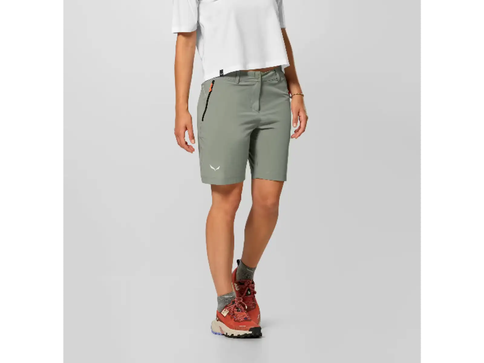 Salewa Puez Talvena Durastretch damskie spodenki Faded Green