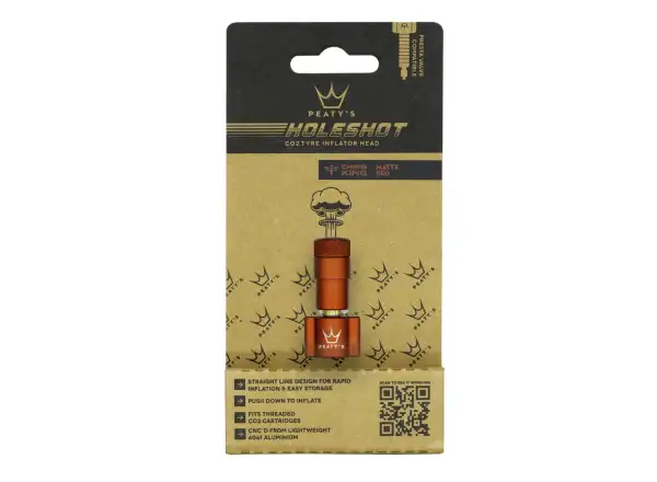 Peatys Holeshot CO2 głowica pompki Red