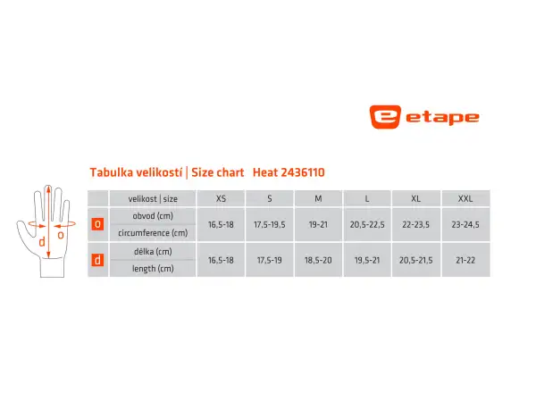 Etape Heat rękawice czarna