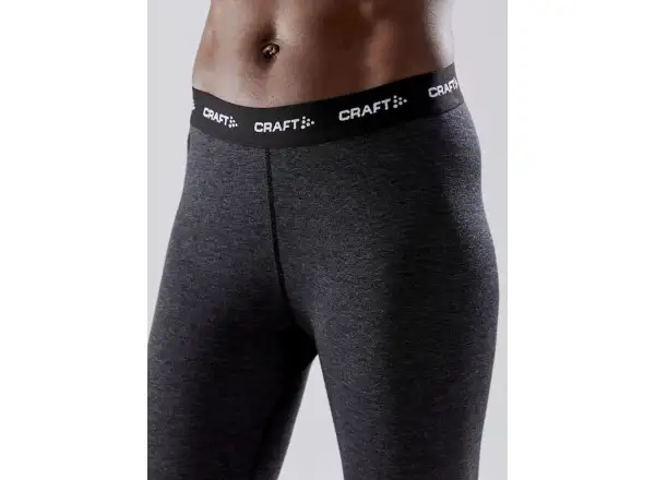 Craft Core Wool Merino damski zestaw koszulka długi rękaw+spodnie czarna
