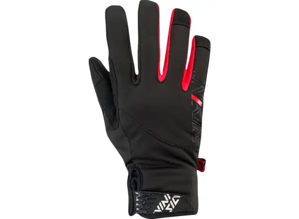Silvini Ortles damskie zimowe softshellowe rękawice black/red