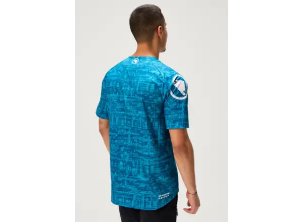Endura LTD Grid Print męska koszulka z krótkim rękawem Atlantic