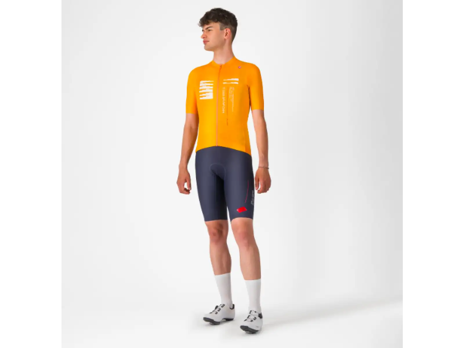 Castelli Espresso R-A/D męskie spodenki z wkładką i szelkami Twilight Blue