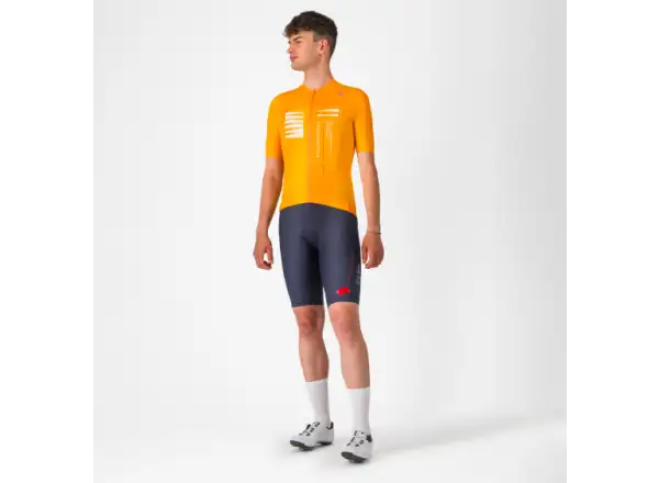 Castelli Espresso R-A/D męskie spodenki z wkładką i szelkami Twilight Blue