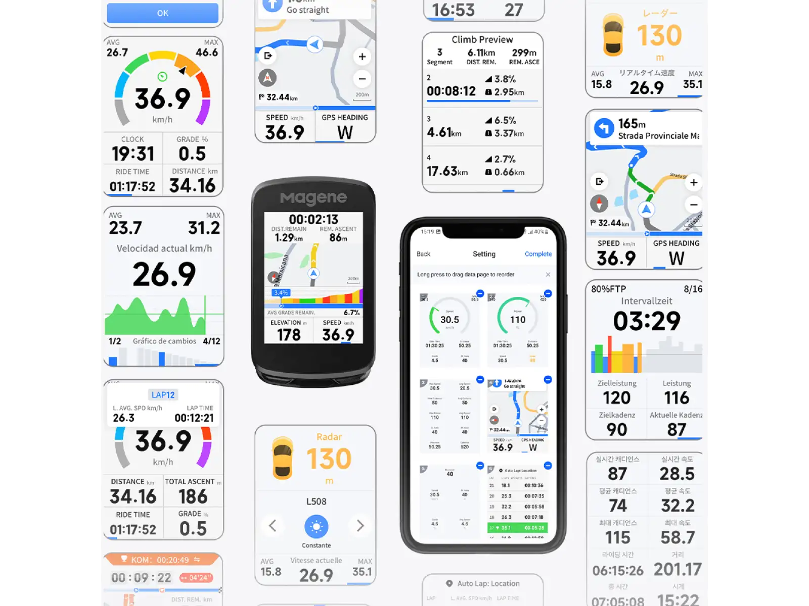 Magene C606 V2 GPS komputer rowerowy