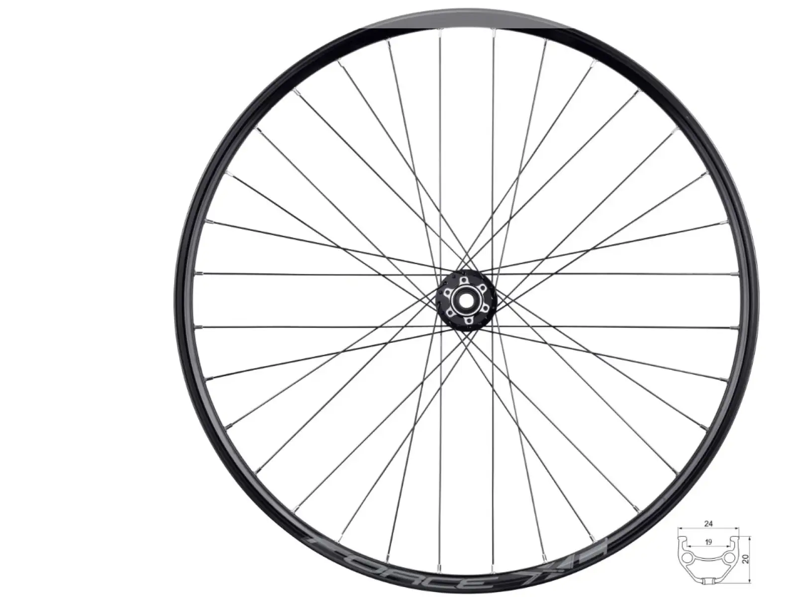 Force XC Disc 622x19 przednie koło zaplecione piasta Force F804505 32 otworów