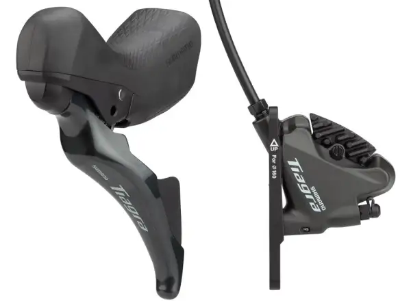 Shimano Tiagra BR-4770 + ST-4725 hamulec tarczowy przedni (lewy), J-kit, polimer z radiatorem