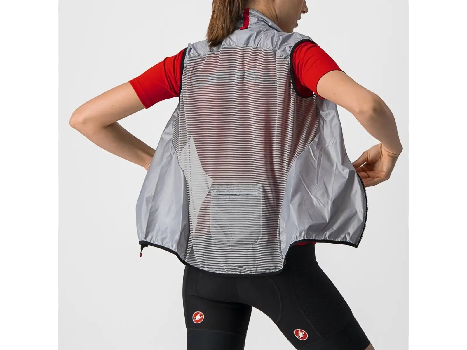 Castelli Aria damska kamizelka Silver Gray