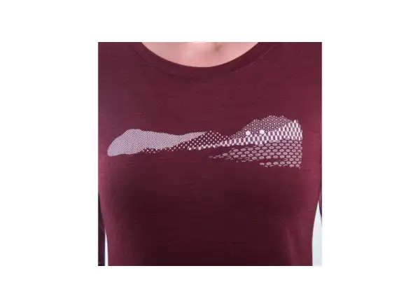 Sensor Merino Air PT Hills damska koszulka długi rękaw Port Red
