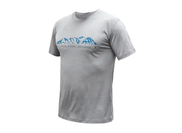 Sensor Merino Active Mountains męska koszulka krótki rękaw szary