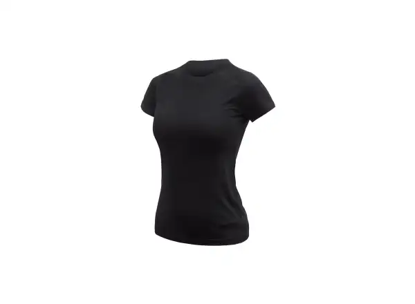 Sensor Merino Active No Logo damska koszulka krótki rękaw czarna