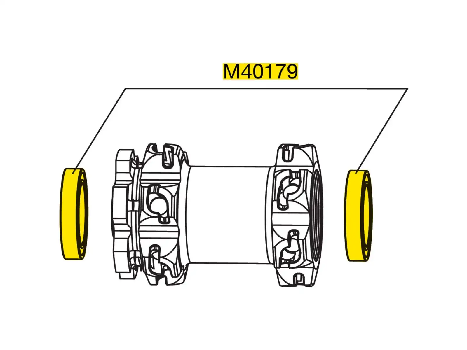 Mavic Bearing Kit do przedniej piasty oś 20 mm (M40179)