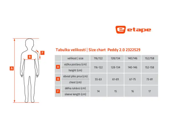 Etape Peddy 2.0 dziecięca koszulka rowerowa krótki rękaw Lila/Růžová
