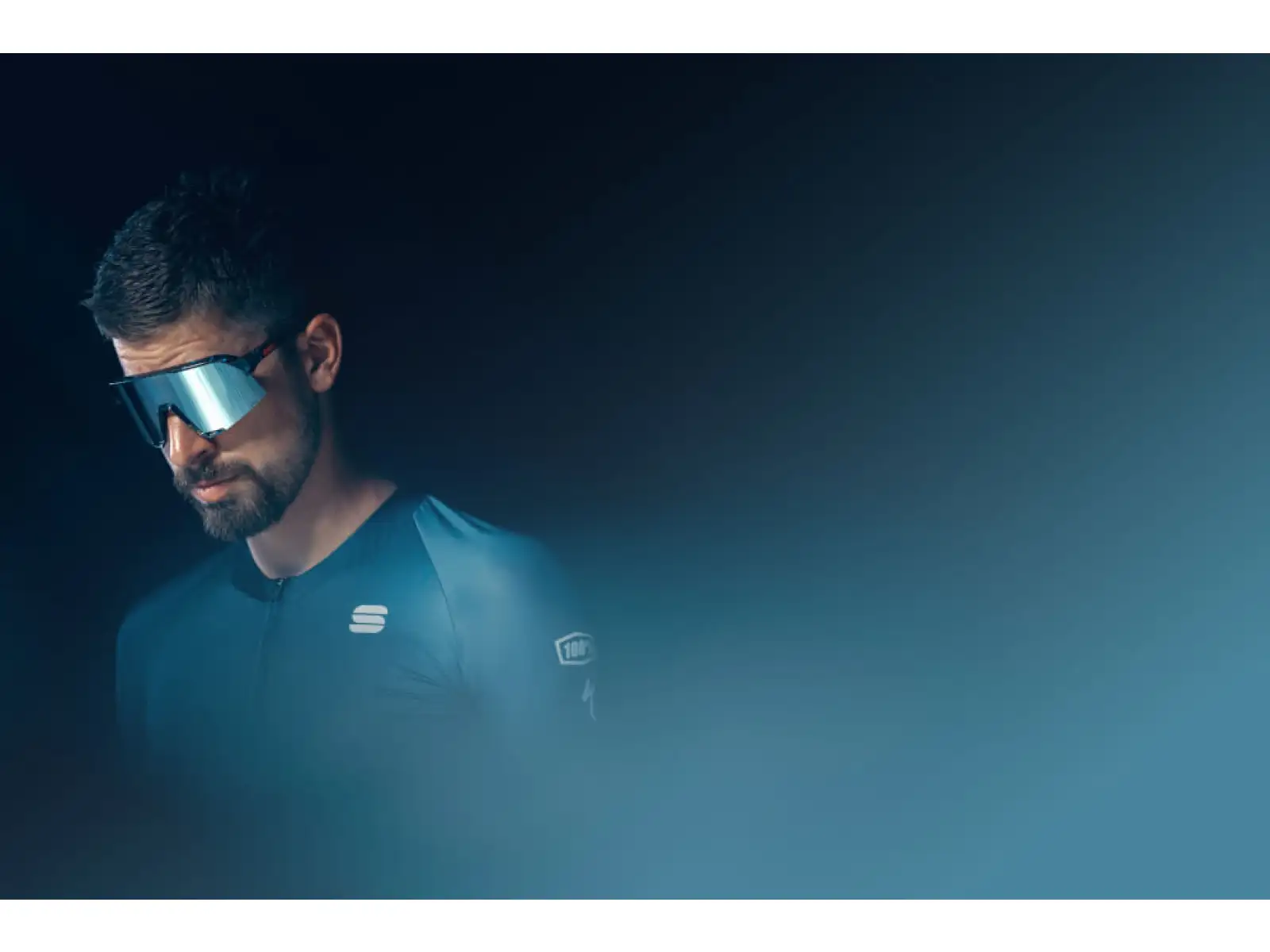 100% S3 HiPER okulary rowerowe Black Holographic/Blue Multilayer Mirror Lens