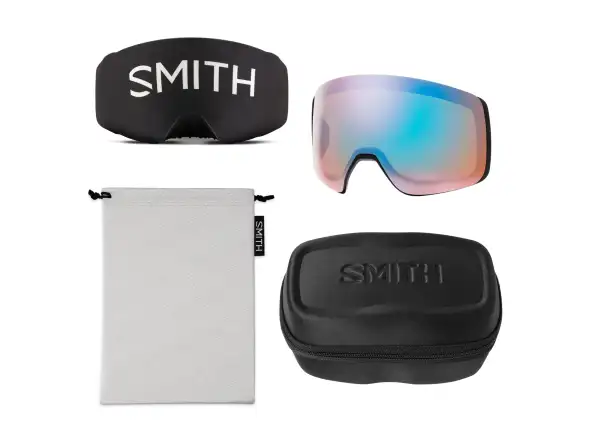 Smith 4D Mag gogle narciarskie Black / ChromaPop Sun Blue Mirror (2 szyby)