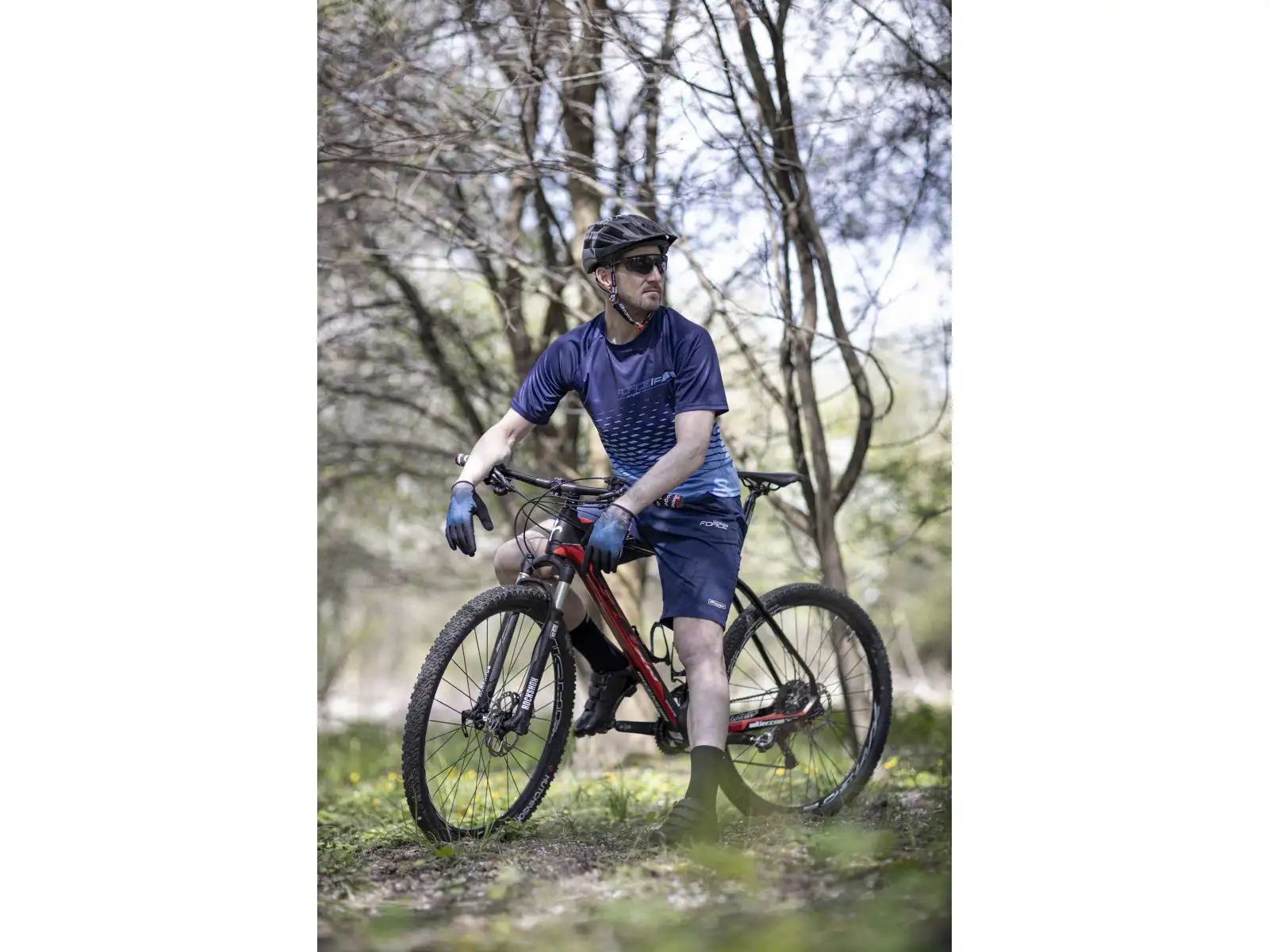 Force Blade MTB męskie szorty bez wkładki ciemnoniebieska