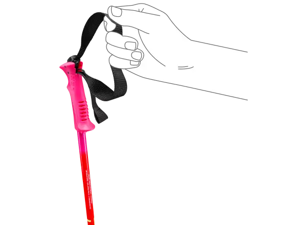 Leki Racing Kids dziecięce kije narciarskie zjazdowe Neonpink-neonorange-neonyellow