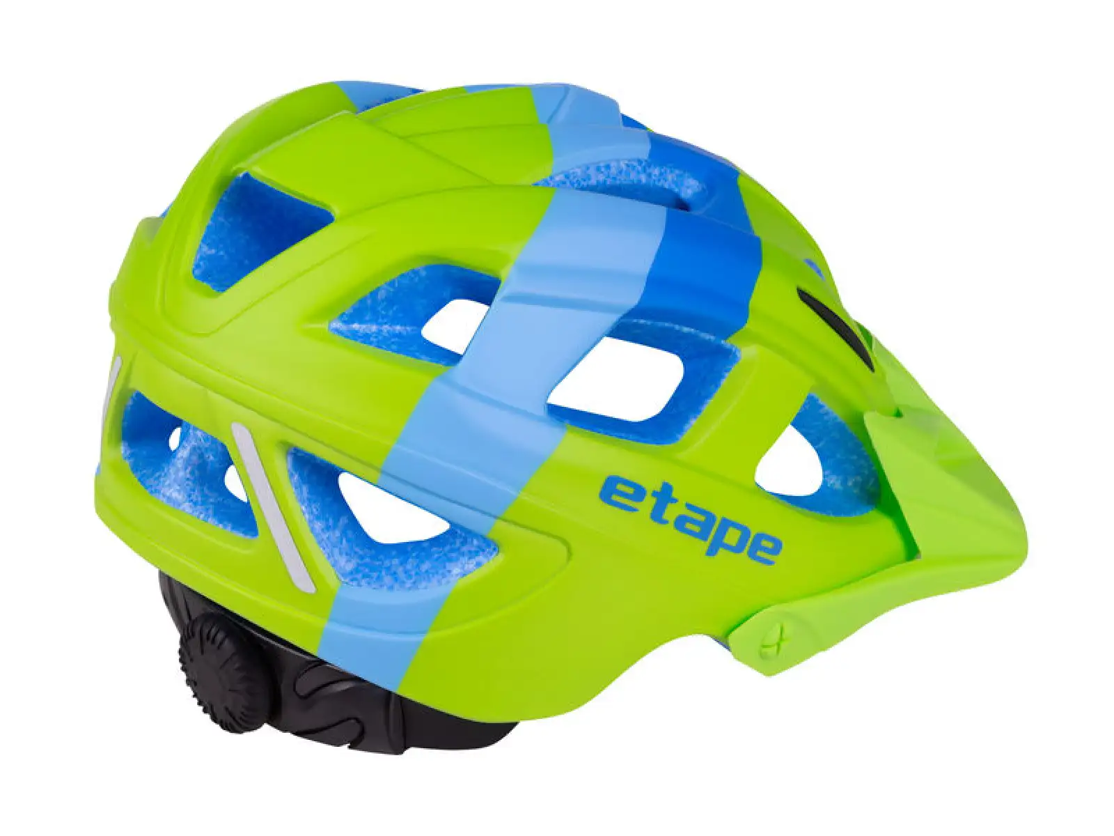 Etape Hero dziecięcy kask rowerowy zielony/niebieski matowy