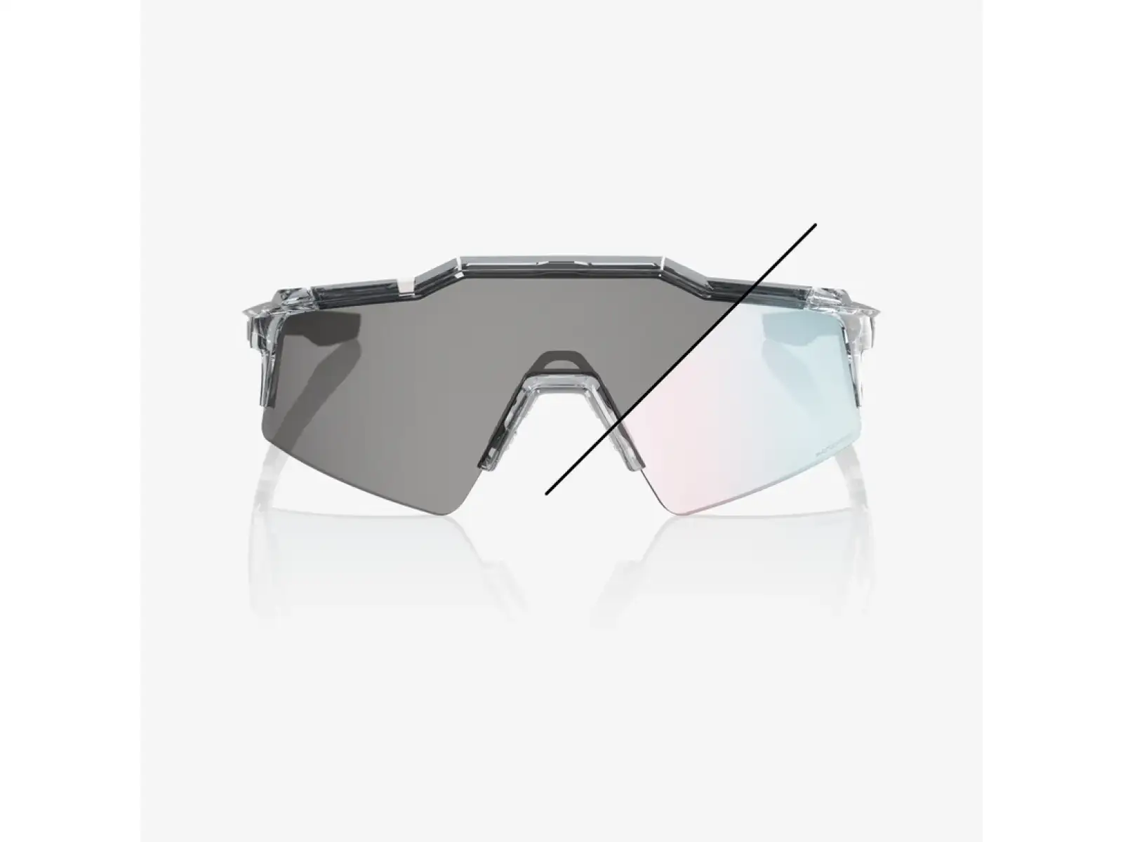 100% Speedcraft SL okulary przeciwsłoneczne Polished Translucent Grey - Rose Gold Photochromic