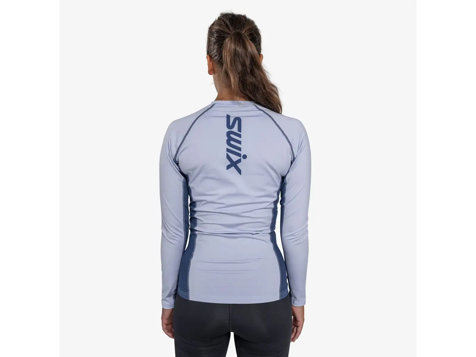 Swix RaceX Dry damska koszulka z długim rękawem Heather/Lake Blue