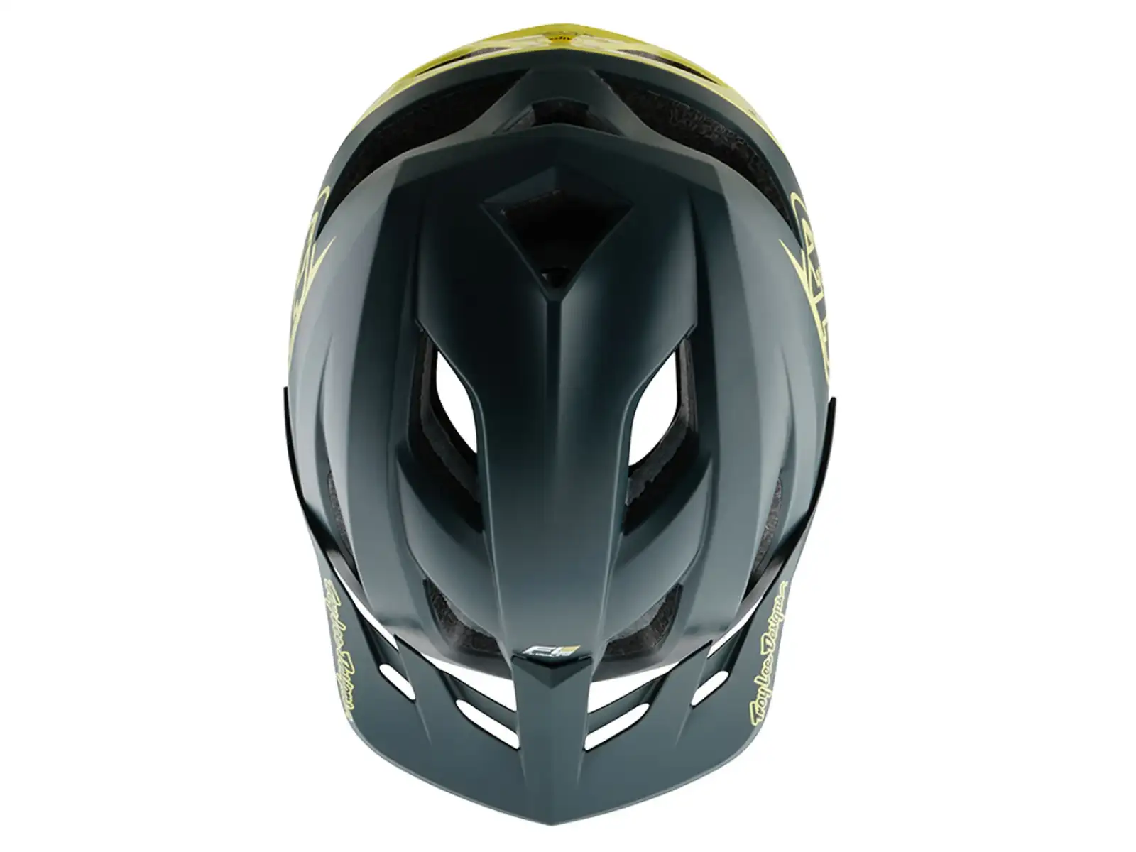 Troy Lee Designs Flowline SE kask Badge Gray/GLO Yellow