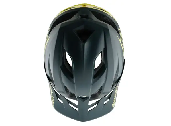 Troy Lee Designs Flowline SE kask Badge Gray/GLO Yellow