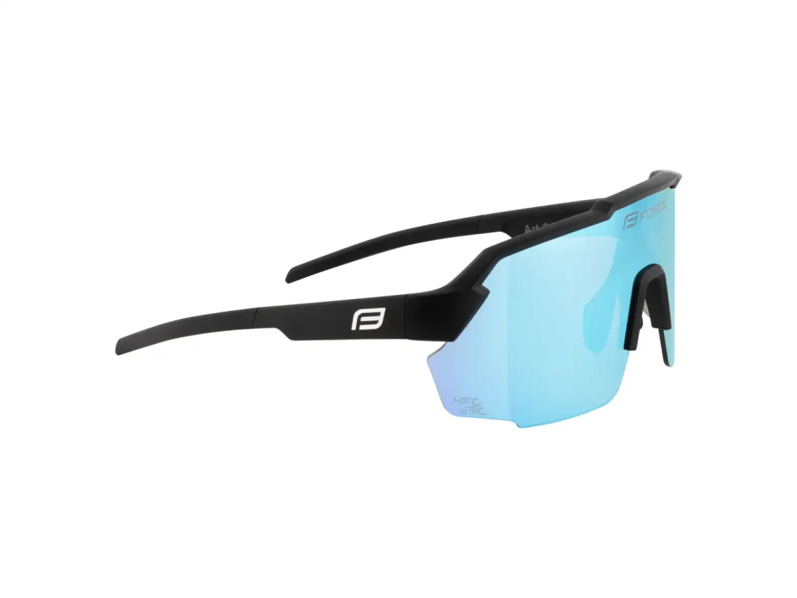 Force Pulse okulary rowerowe czarne/niebieskie lustrzane szkło