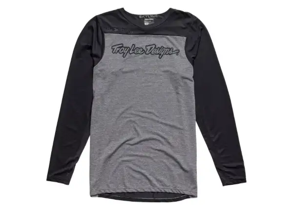 Troy Lee Designs Skyline Signature koszulka z długim rękawem Heather Black