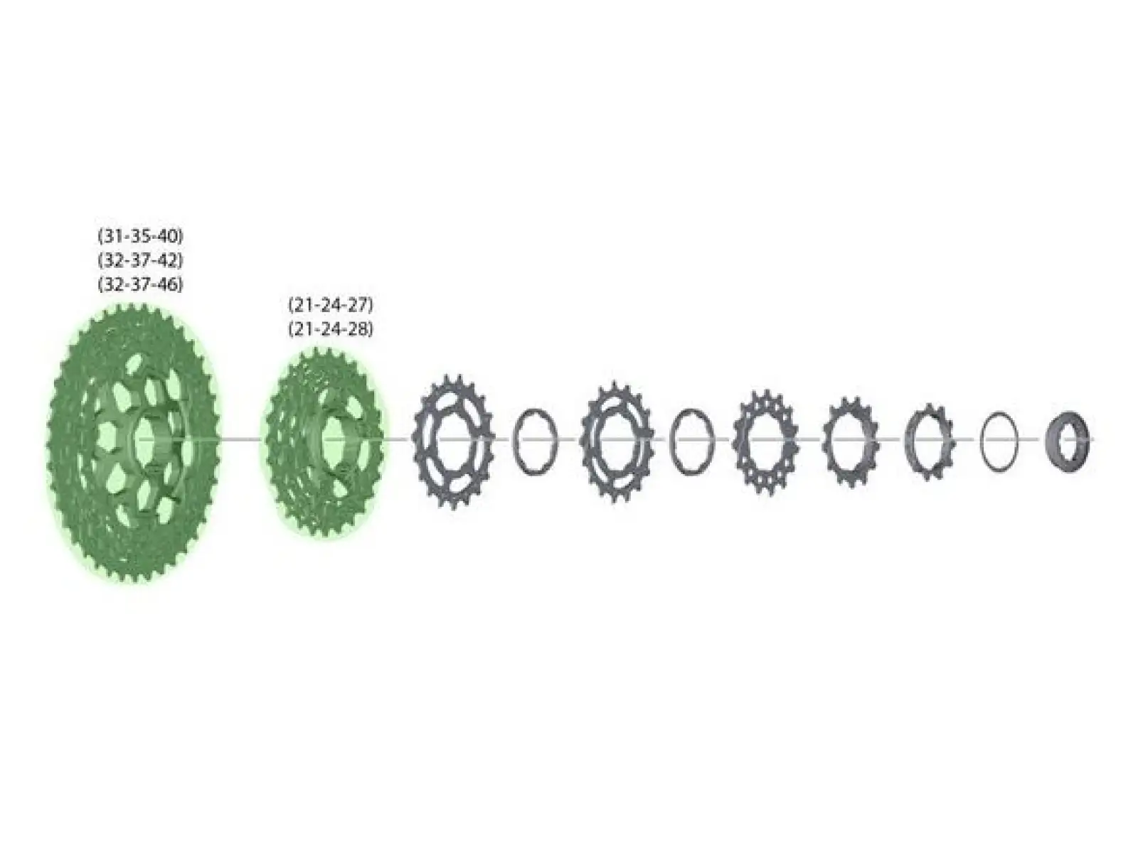 Shimano Deore XT CS-M8000 zębatki 32-37-46 do 11-46