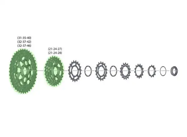 Shimano Deore XT CS-M8000 zębatki 32-37-46 do 11-46