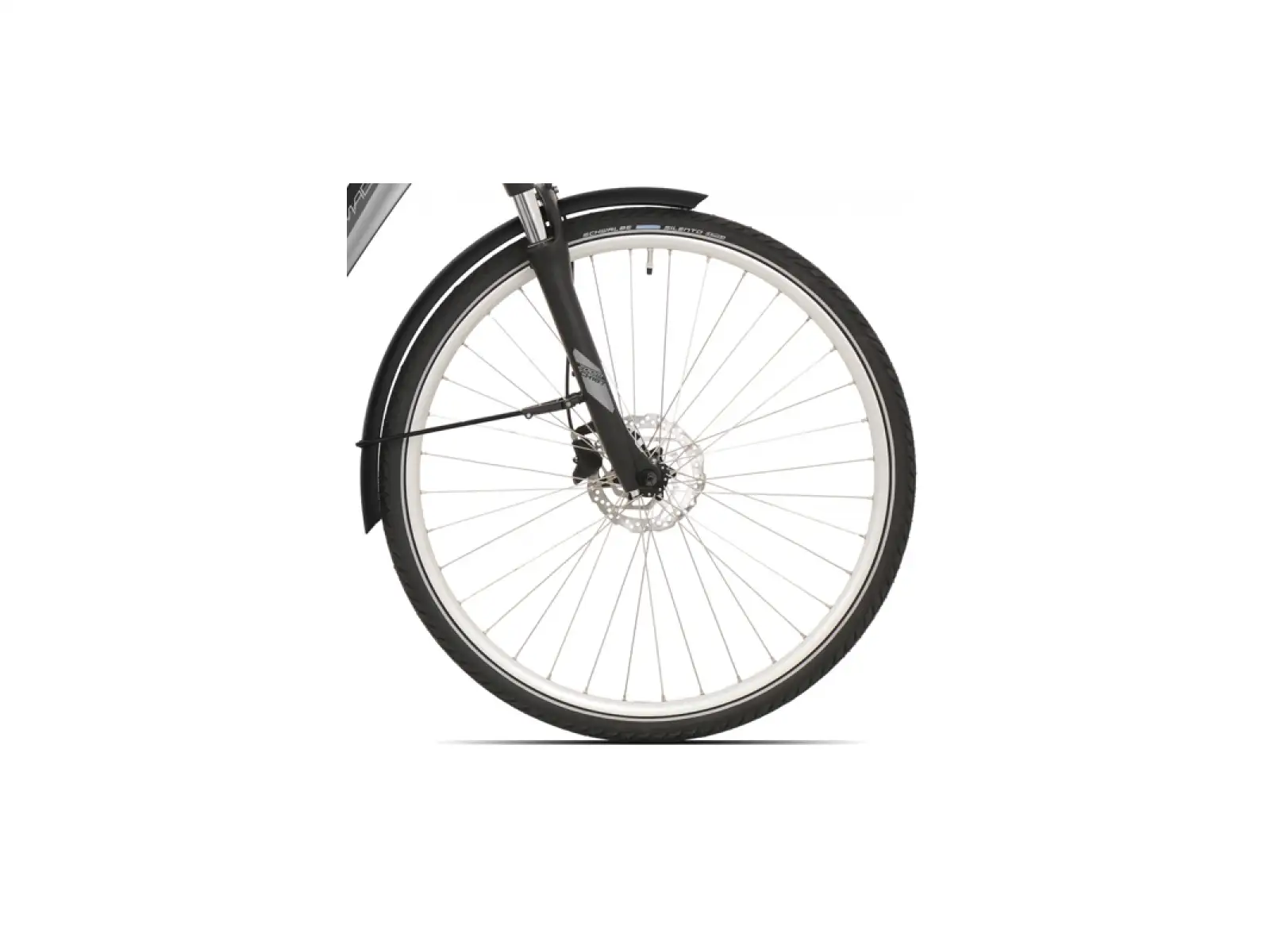 Rock Machine Cityride e400 rower elektryczny miejski Gloss Metallic Silver