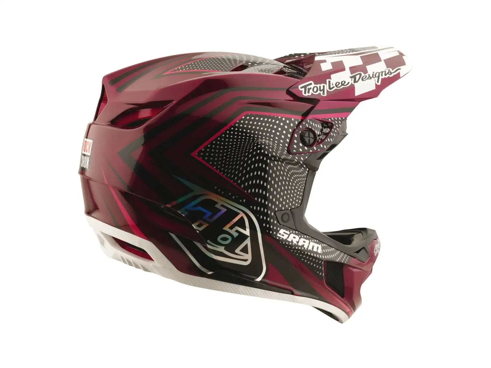 Troy Lee Dsigns x SRAM D4 Carbon kask Radioscape Black/Berry