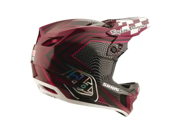 Troy Lee Dsigns x SRAM D4 Carbon kask Radioscape Black/Berry