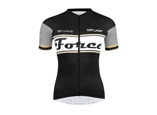 Force Retro Lady damska koszulka z krótkim rękawem czarna/zlota