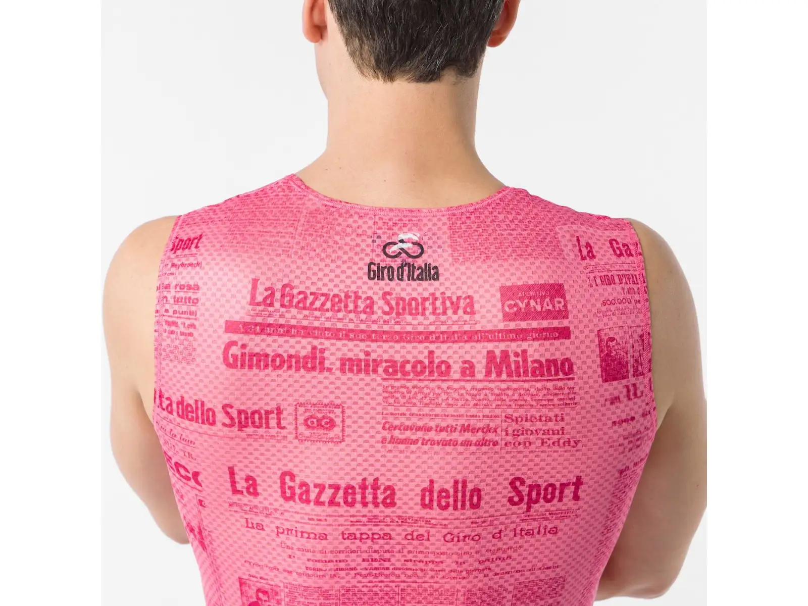 Castelli Giro Gazzetta Dello Sport męska koszulka bazowa bez rękawów Rosa Giro