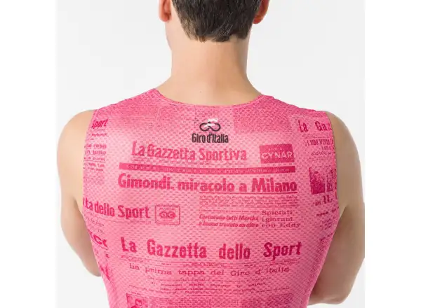 Castelli Giro Gazzetta Dello Sport męska koszulka bazowa bez rękawów Rosa Giro