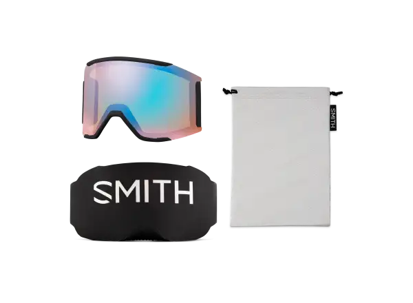Smith Squad Mag gogle narciarskie Black / ChromaPop Everyday Rose Gold Mirror (2 szyby)